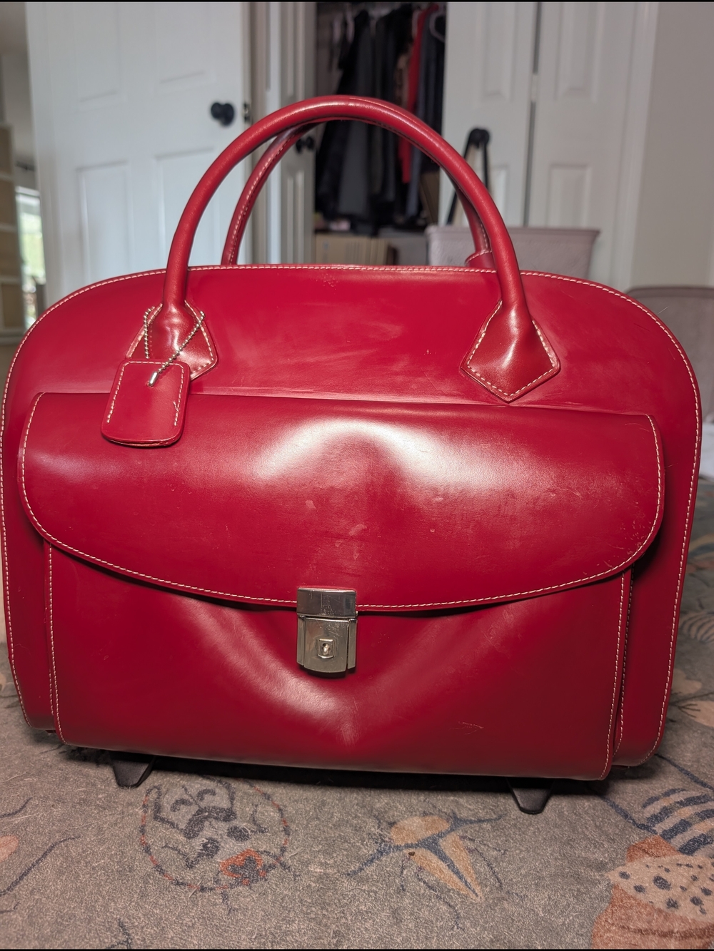 McKlein All Leather Rolling Briefcase